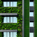 **Image Prompt 1: The Deceptive Green Facade**
    A pristine, modern corporate building facade adorned with lush green foliage, leaves, and symbols of nature, subtly peeling back or cracking to reveal dark, polluting industrial chimneys emitting smoke and waste behind it. The contrast is stark, symbolizing greenwashing and hidden environmental damage. Focus on deceptive beauty and underlying grim reality. Cinematic lighting, realistic, detailed.