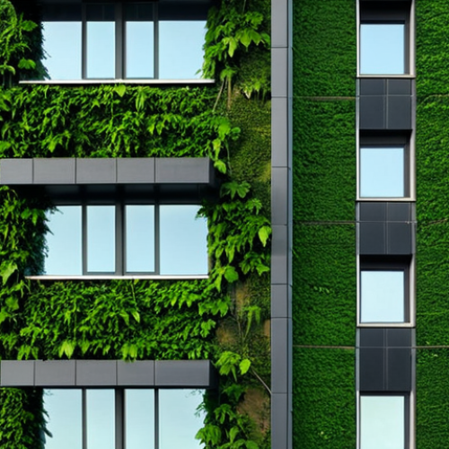 Home 11 **Image Prompt 1: The Deceptive Green Facade**
A pristine, modern corporate building facade adorned with lush green foliage, leaves, and symbols of nature, subtly peeling back or cracking to reveal dark, polluting industrial chimneys emitting smoke and waste behind it. The contrast is stark, symbolizing greenwashing and hidden environmental damage. Focus on deceptive beauty and underlying grim reality. Cinematic lighting, realistic, detailed.