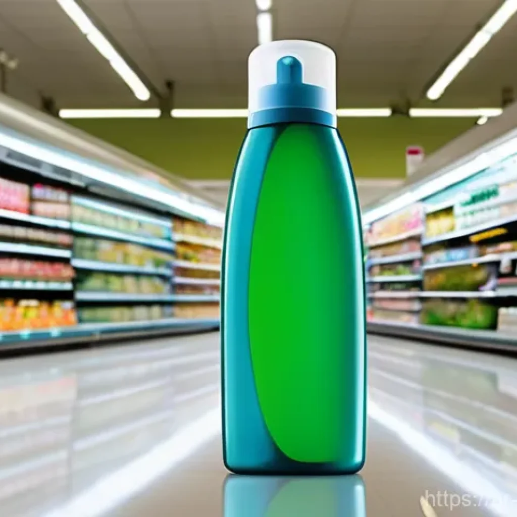 그린워싱으로 인한 소비자 손실 사례 - **Prompt 1: The Subtle Deception of Greenwashing**
"A close-up shot of a brightly lit supermarke...