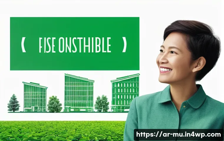 그린워싱과 기업의 사회적 이미지 - **Prompt:** A visually striking scene illustrating "Greenwashing." On one side, a gleaming corporate...